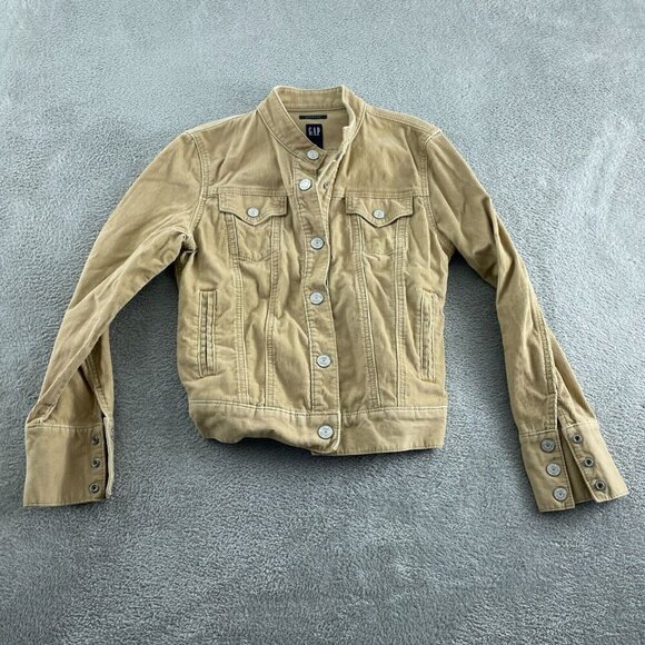 Gap Womens Stretch Corduroy Jacket Beige M 5480 - Picture 1 of 8
